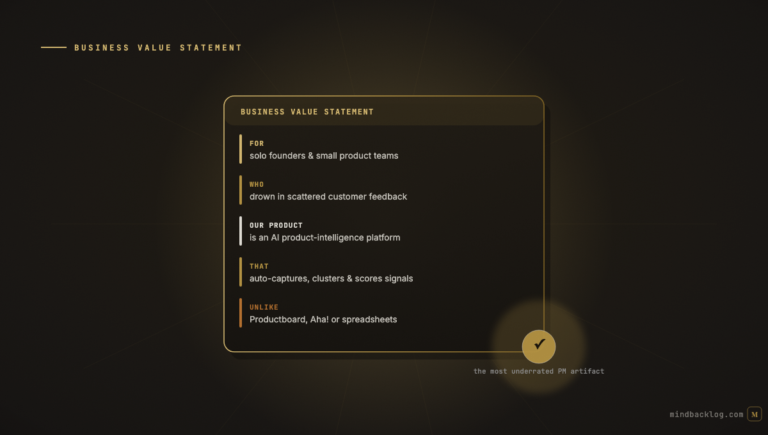 The Business Value Statement: A PM’s Most Underrated Artifact